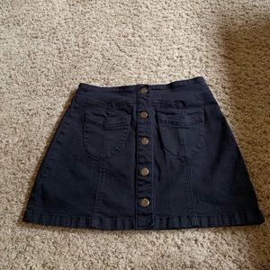 High waisted front button denim skirt FOREVER 21